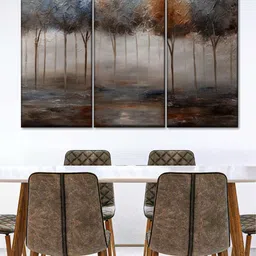POSTERS AND TRUSS Grey 3 Pieces The Silver Pond Printed Framed Wall Art-image-14