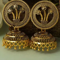 MEMOIR Classic Jhumkas Earrings-picture-21