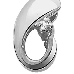 Surat Diamond Jewellery Sterling Silver Dazzling Diamond Pendant image 3