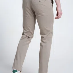Double Two Men Smart Slim Fit Chambray Chinos Trousers image 4