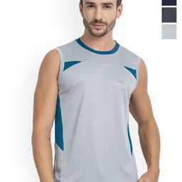 FTX Pack Of 4 Color blocked Round Neck Gym Vests 709-1_709-10_709-11_709-16-S-picture-13