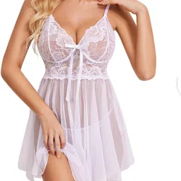 GuSo Shopee Women Multicoloured Net Baby Dolls-image-39