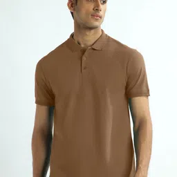 NOBERO Men Solid Polo Collar Cotton T-shirt-picture-49