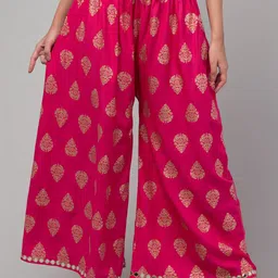 FAMBEE Women Floral Printed Flared Palazzos-image-43
