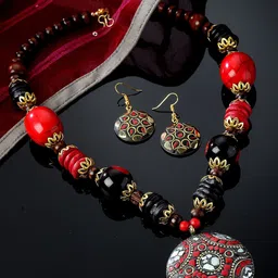 Shining Diva Gold-Plated Artificial Beads Jewellery Set-picture-11