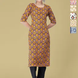 7Threads Women Pack Of 6 Ethnic Motifs Printed Daily Straight Kurtas-picture-20