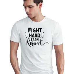 Seekbuylove Men White Typography Printed Bio Finish T-shirt-picture-38