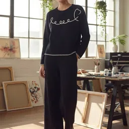 MARC LOUIS Round Neck Top With Trousers Co-Ords-picture-21