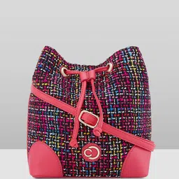 Caprese Harmonee Women Fuchsia Medium Sling Bag-image-9
