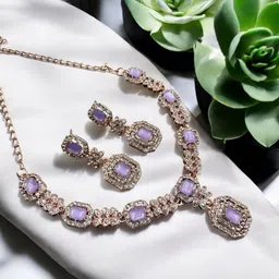 Women Click Gold-Plated Stone-Studded Jewellery Set-picture-12