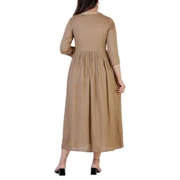 DMP EXPORT Floral Embroidered Fit & Flare Maxi Dress image 5