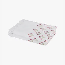 home expressions Red & White 2 Pieces Printed Pure Cotton 150 GSM Towel Set image 2