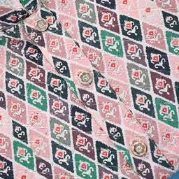 HUMAN CHOICE Boys Multi Dupion Silk Embroidered Kurta & Dhoti Pants image 5