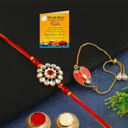 Tanusha Jewels Bhaiya Bhabhi Multicoloured Rakhi Gift Set-picture-31