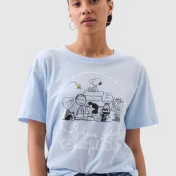 GAP Women Graphic Printed Round Neck Cotton Relaxed Fit T-shirt-picture-15