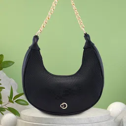 Caprese PU Half Moon Hobo Bag with Tasselled-picture-22