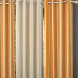 Aura Gold & Beige 3 Pieces Room Darkening Long Door Curtains-picture-14