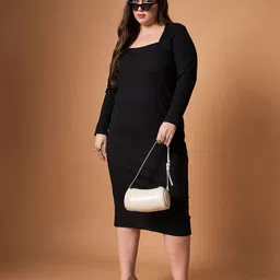 SASSAFRAS Curve Bodycon Midi Dress image 2