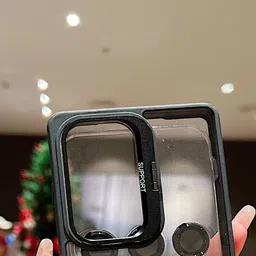 Luxury Kase Metal Lens Protector & 180 Rotating Bracket Clear Case image 2