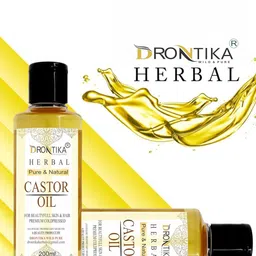 DRONTIKA Set Of 2 Pure & Natural Castor Oil For Hair Growth - 200 ml Each image 4