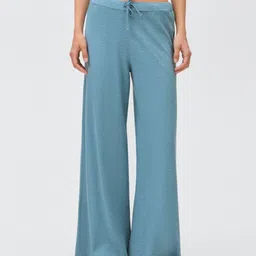 MANGO Women Parallel Wide Leg Pure Cotton Trousers-picture-30