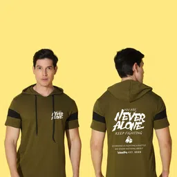 WOOSTRO Men Typography Printed Round Neck Cotton Slim Fit T-shirt image 4