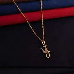 CLONEO Gold-Plated Y Letter Pendant with Contemporary Minimalist Design-picture-26