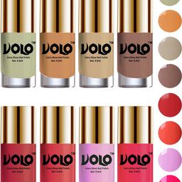 VOLO Set Of 8 Extra Shine Nail Polish 9.9 ml Each Combo 31-picture-39