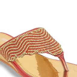 RACECOURSE Embellished T-Strap Flats image 5