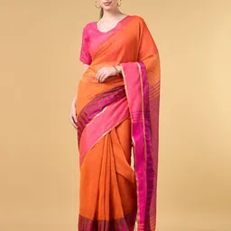 COTTONS DAILY Solid Zari Pure Cotton Saree-picture-22