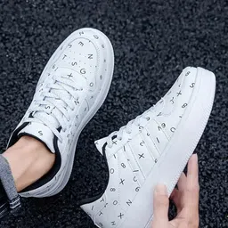 Lejano Men Printed Round Toe Lace-Ups Sneakers-picture-12