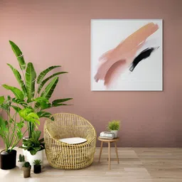 nestroots White & Brown Dynamic Brushstroke Printed Canvas Wall Art-image-24
