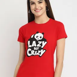 Dreambe Women Typography Printed T-shirt image 5