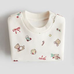 H&M Printed Brushed-Inside Sweatshirt image 2