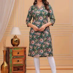Akshara Fashion Floral Print Fit & Flare Dress-image-27