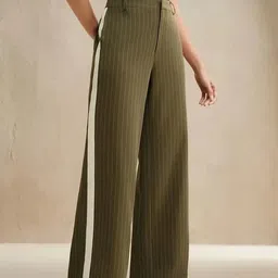 StyleCast x Revolte Women Striped Easy Wash Trousers-picture-23