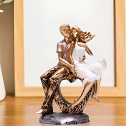 MISS PEACH Gold-Toned And White Valentines Figurine Showpiece-picture-11