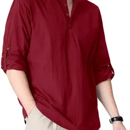 Fifth U Men Maroon Kurta-picture-28