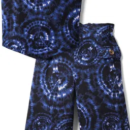 CrayonFlakes Girls Tie And Dyed Shoulder Straps Top With Palazzos image 5