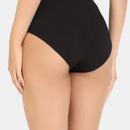 HRX by Hrithik Roshan Pack Of 2 High-Rise Bamboo Hipster Briefs WO-L8-Skin-L10-Black image 4