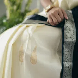 CaniBani Woven Design Zari Silk Blend Handloom Banarasi Saree image 2