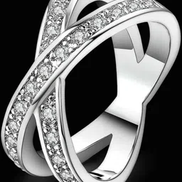 MYKI Silver-Plated & CZ Studded Ring-picture-22
