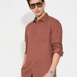 Peregrine by Pantaloons Spread Collar Casual Shirt image 4