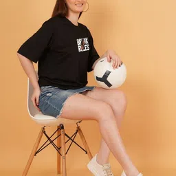 kintu parantu Women Pack of 2 Naruto Graphic Printed Round Neck Relaxed Fit T-shirts image 4