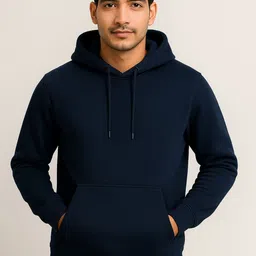 UllasPemium Men Solid Hooded Long Sleeves Pullover Sweatshirt-image-8