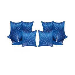 India Furnish Blue Striped Silk Square Cushion Cover-image-37