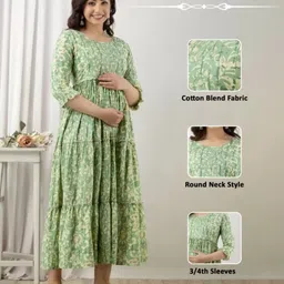 SupBir Women Maternity Anarkali Kurta image 3