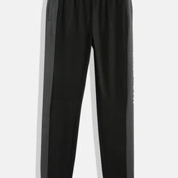 Allen Solly Junior Boys Solid Mid-Rise Sports Joggers With Side Taping & Brand Logo Print-picture-26