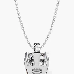 VALANOVA 925 Sterling Silver Plated With Rose Gold Diamond Pendant 0.78 gm image 5