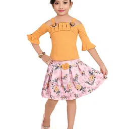 ZADMUS Girls Shoulder Straps Pure Cotton Top With Skirt-picture-49